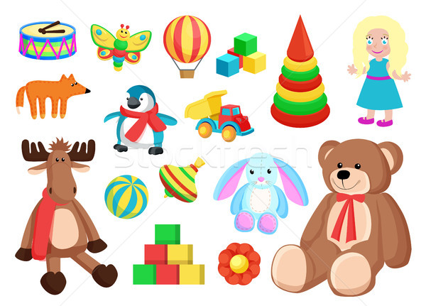 Toys Collection of Factory Vector Illustration Stock photo © robuart