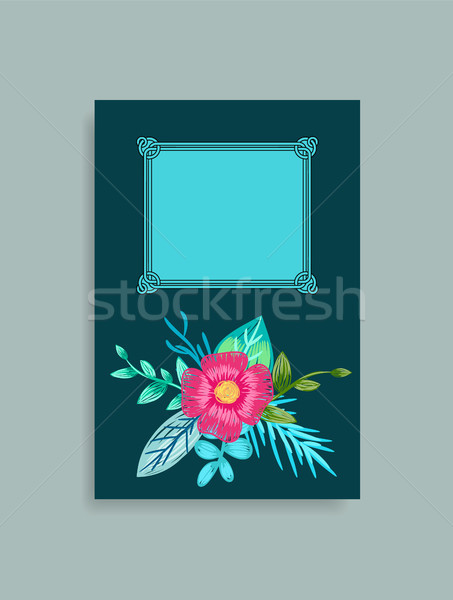 Book Cover Design with Hand Drawn Pink Flowers Stock photo © robuart