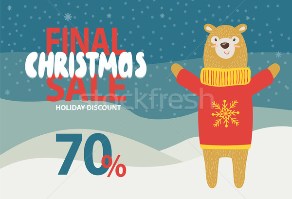 Final Christmas Sale Holiday Discount Promotion Stock photo © robuart