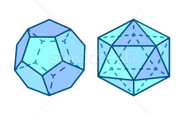 Dodecahedron and Icosahedron Vector Illustration Stock photo © robuart