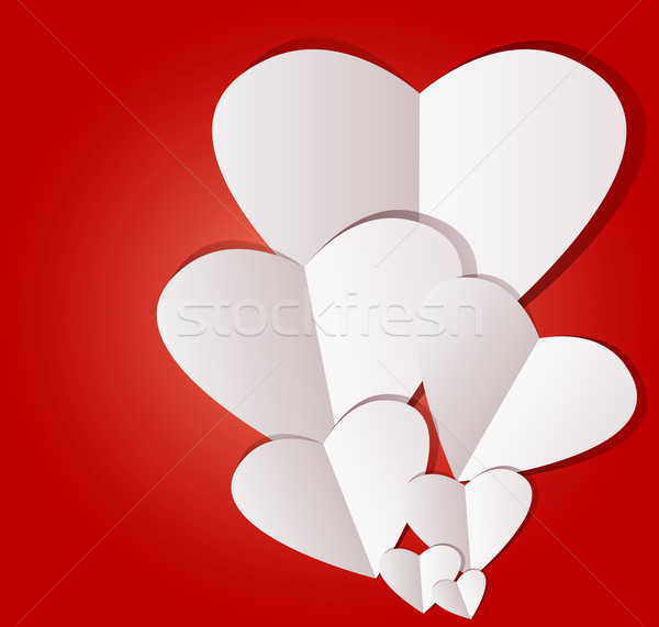 White paper heart Valentins day Stock photo © robuart