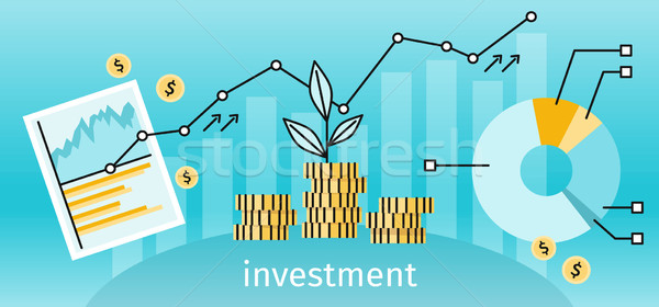 Foto stock: Financiar · inversión · banner · gráfico · tabla · crecimiento