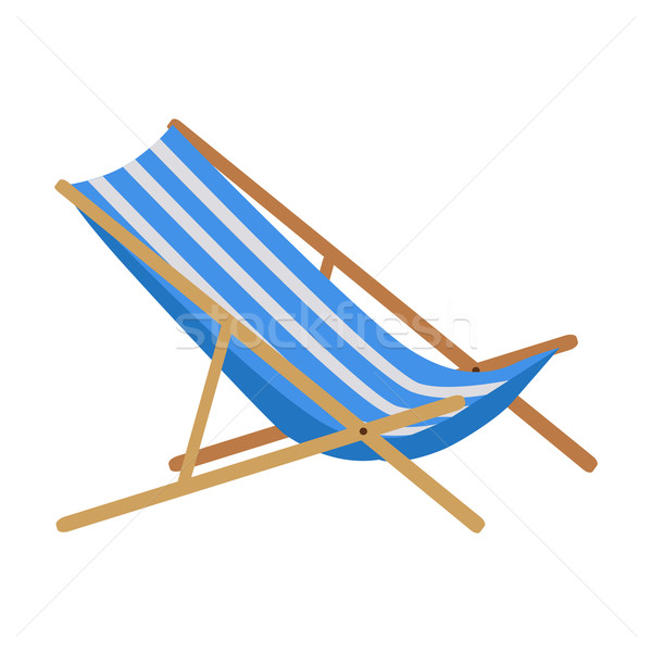 Estate spiaggia lettino design semplice blu Foto d'archivio © robuart