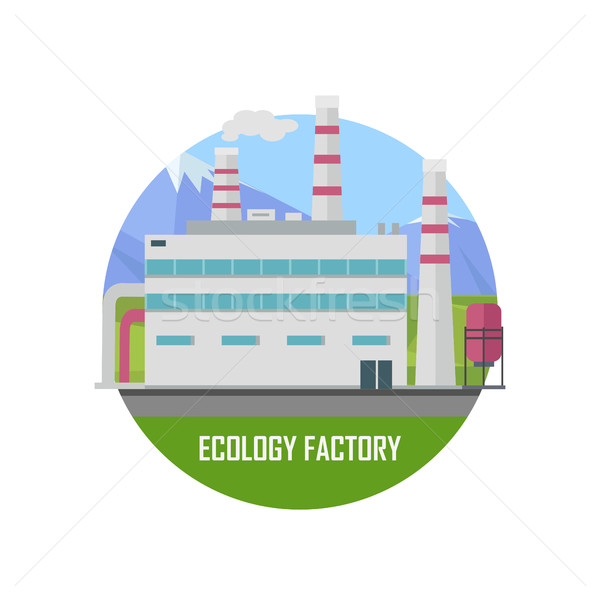 Ekologia fabryki eco roślin ikona stylu Zdjęcia stock © robuart