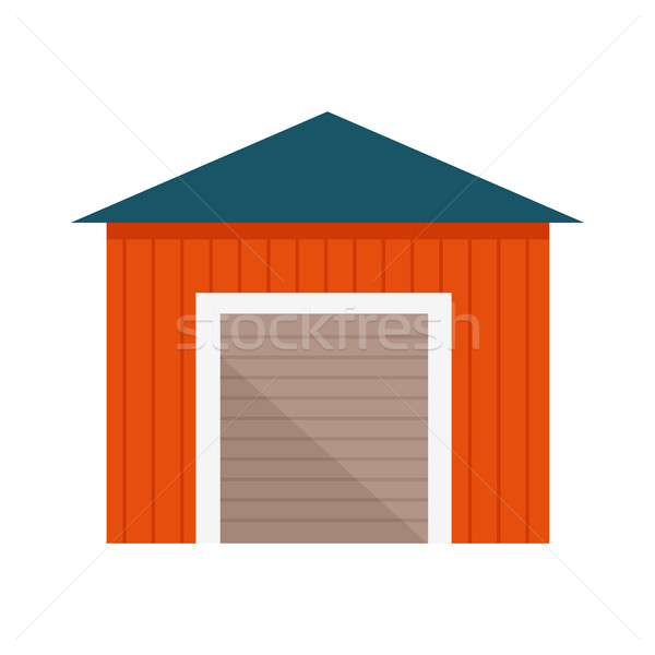 Stock photo: Building with Lift Gates Vector Illustration. 