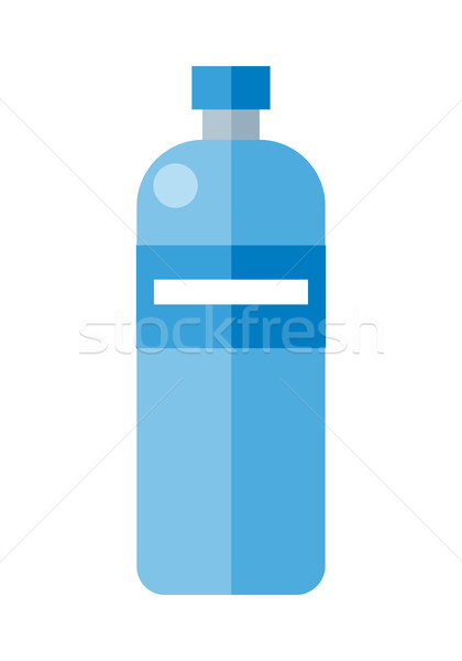 Stockfoto: Blauw · plastic · fles · illustratie · mineraalwater · icon