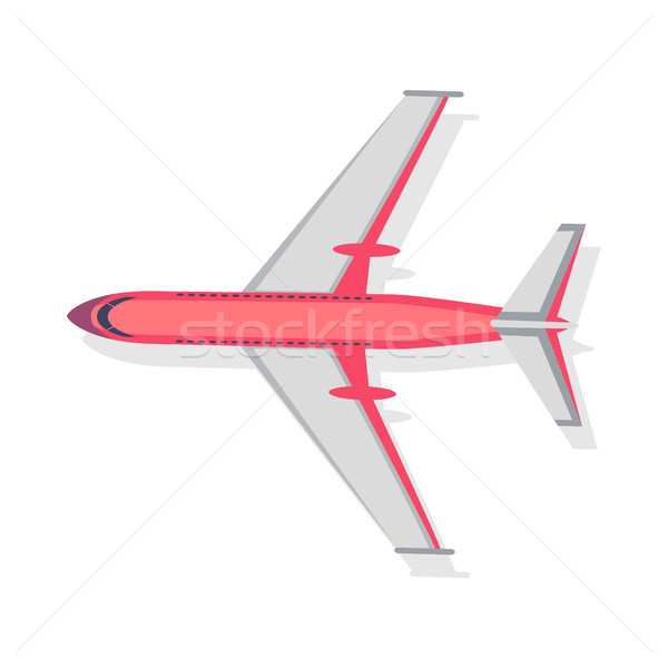 Avion vecteur icône blanche transport avion isolé [[stock_photo]] © robuart