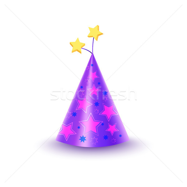 Paper Festive Cap With Stars Isolated Illustration Stock photo © robuart