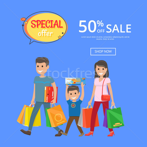 Special Offer Sale Advertisement Online Poster 50 Stock photo © robuart