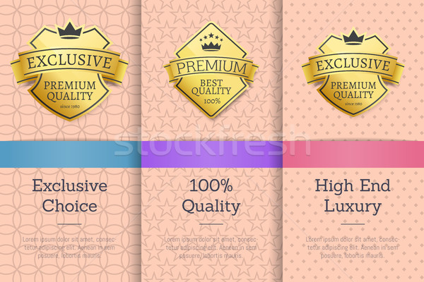 Stock photo: Exclusive Choice, 100 Quality Vector Illustration