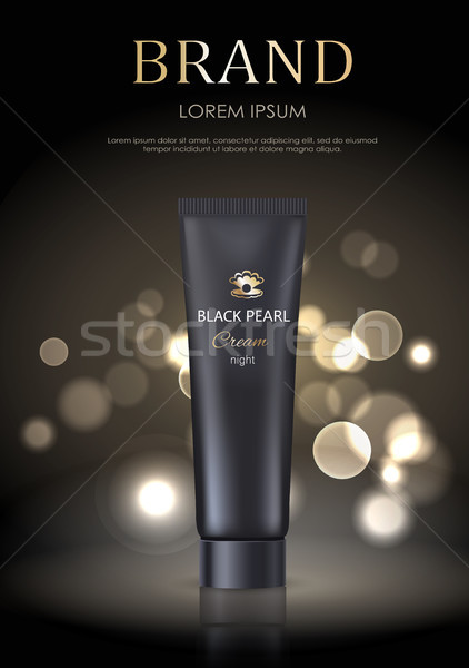 Brand Name Poster Black Pearl Night Face Cream Stock photo © robuart