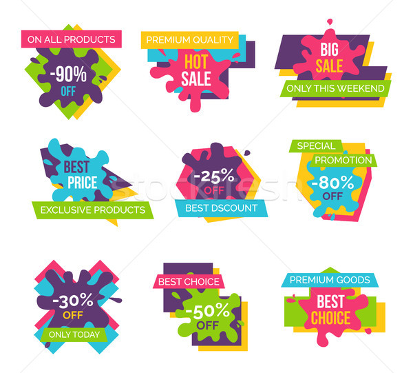 Set Price Labels Total Sale on All Products Icons Stock photo © robuart