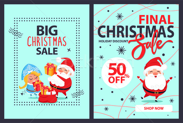 Big Final Christmas Sale 50 Off Set of Posters Stock photo © robuart