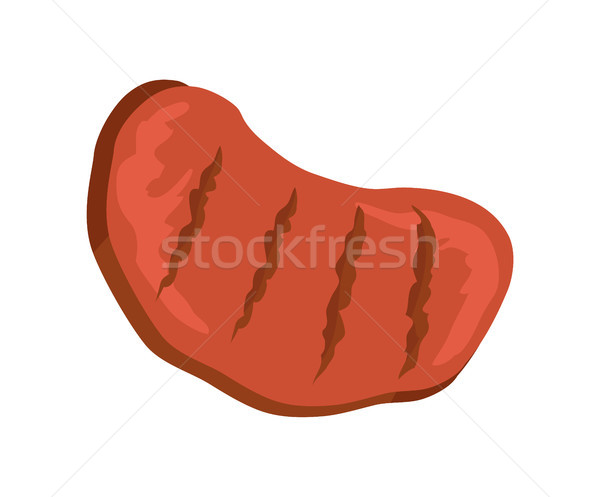 Meat Steak, BBQ Dish, Color Vector Illustration Stock photo © robuart