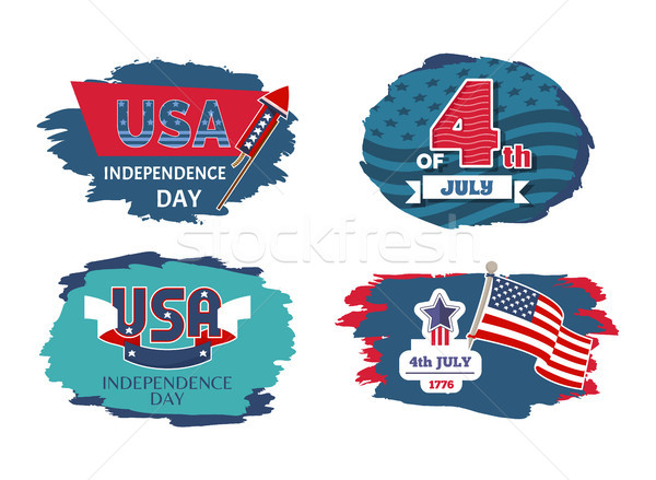 USA Independence Day Set, Vector Illustration Stock photo © robuart