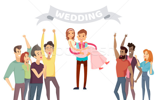 Wedding Party Banner Abstract Vector Illustration Stock photo © robuart