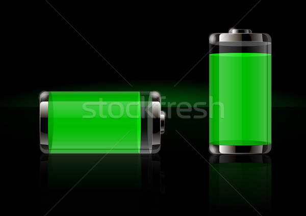 [[stock_photo]]: Transparent · batterie · icônes · technologie · verre