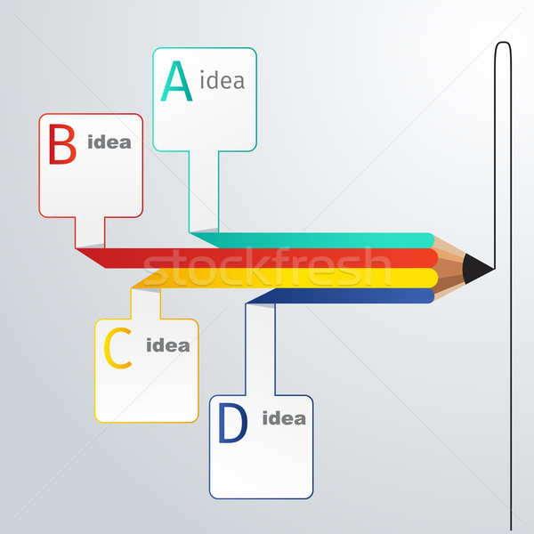 ビジネス 教育 鉛筆 インフォグラフィック オプション 抽象的な ストックフォト © robuart