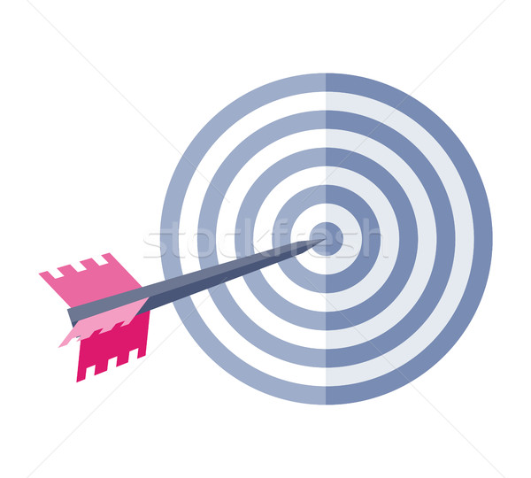 Arrow in Target Vector Icon in Flat Style Design Stock photo © robuart
