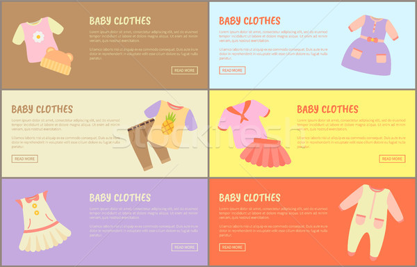 Baby Clothes Web Collections Vector Illustration Stock photo © robuart