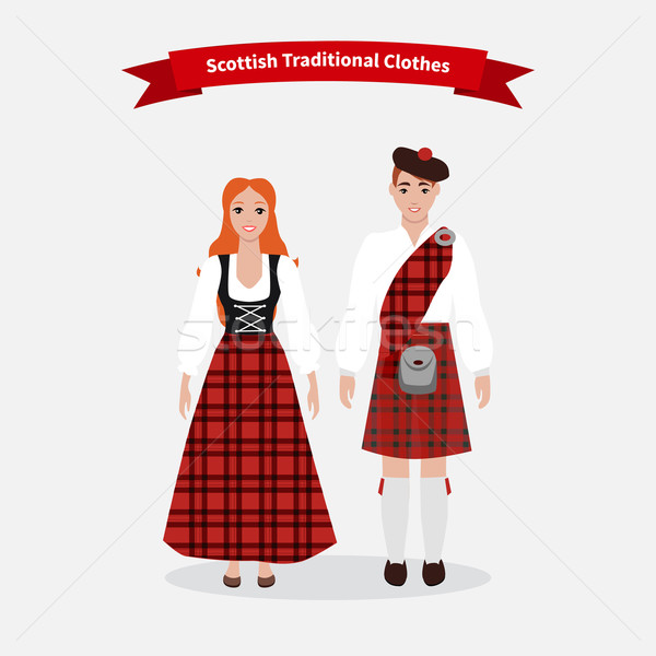 Scottish Traditional Clothes People Stock photo © robuart