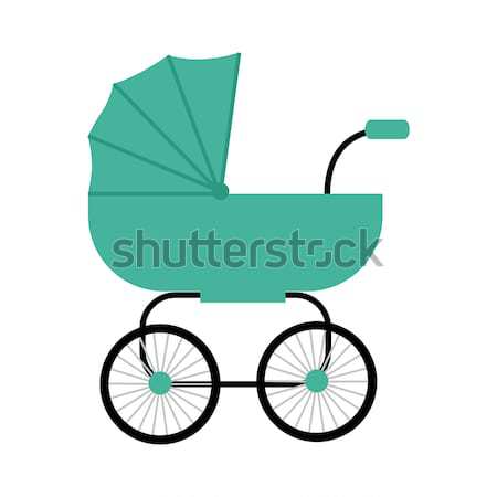 Classic Baby Carriage Vector in Flat Design. Stock photo © robuart