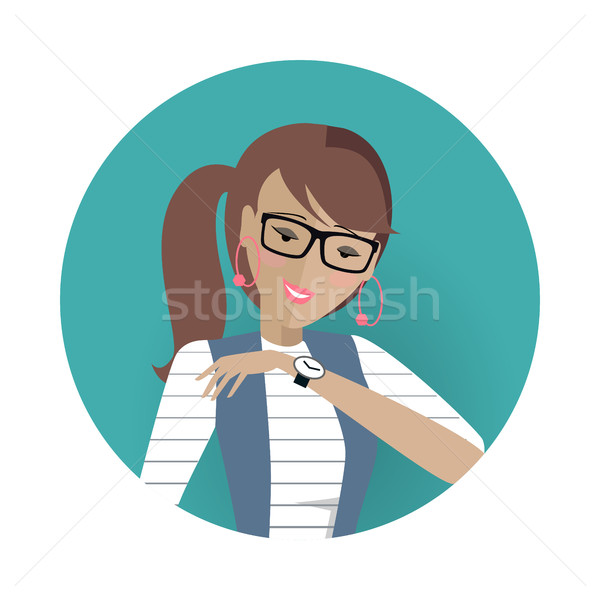 Userpic of a Business Lady. Woman at Work Icon Stock photo © robuart