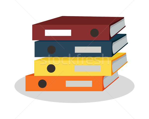 Stack of Binders with Papers Vector Illustration Stock photo © robuart