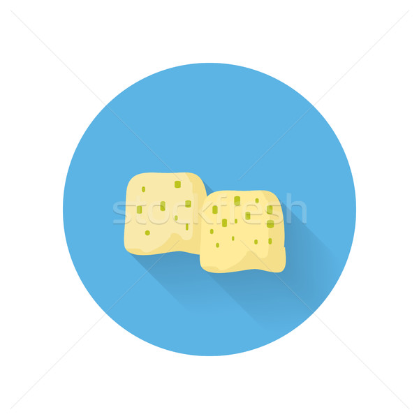 Brânză stil vector icon mucegai roquefort franceza Imagine de stoc © robuart