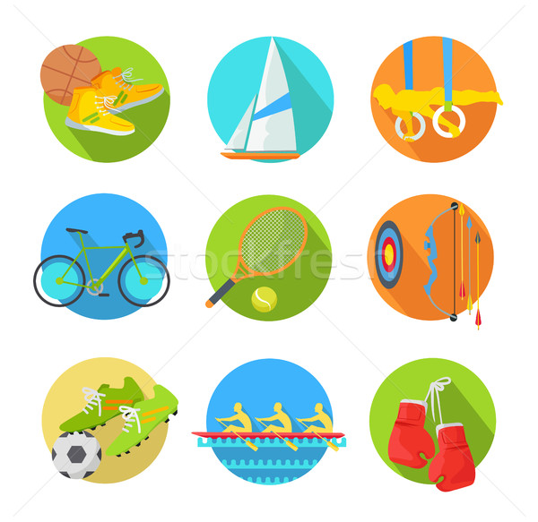 Sports Flat Vector Icons Collection  Stock photo © robuart