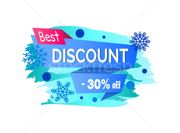 Best Discount 30 Off Winter Sale Label Snowballs Vector