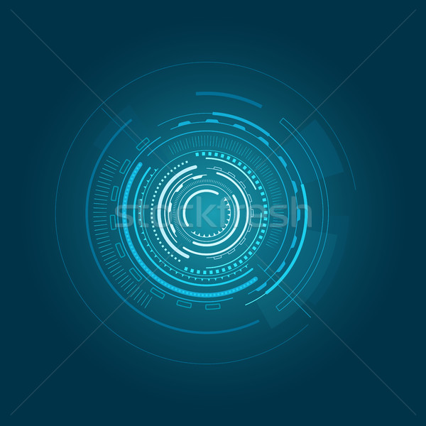 Interface Poster of Blue Color Vector Illustration Stock photo © robuart