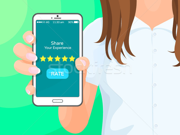 Share Your Experience Phone Vector Illustration Stock photo © robuart