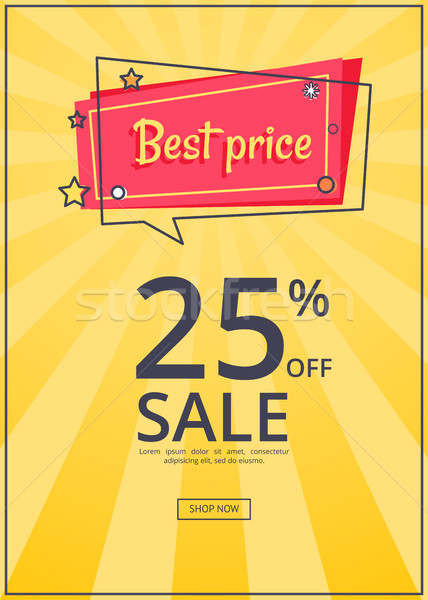 Best Price Proposition zbanner with 25 Discount Stock photo © robuart