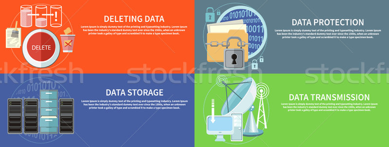 Data protection, transmission, storage and delete Stock photo © robuart