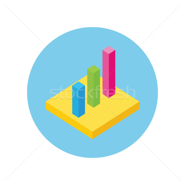 Kördiagram felirat terv izometrikus 3D elemzés Stock fotó © robuart