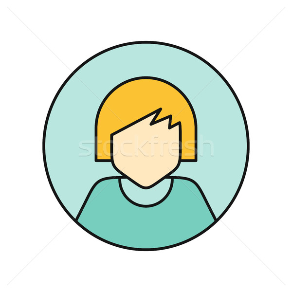 Young Woman Private Avatar Icon Stock photo © robuart