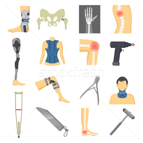 Orthopedic Icons Collection Vector Illustration Stock photo © robuart