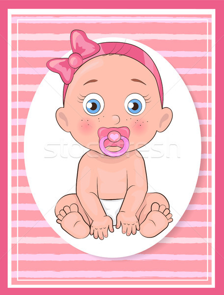 女孩 海報 專用 嬰兒 淋浴 天 商業照片 © robuart