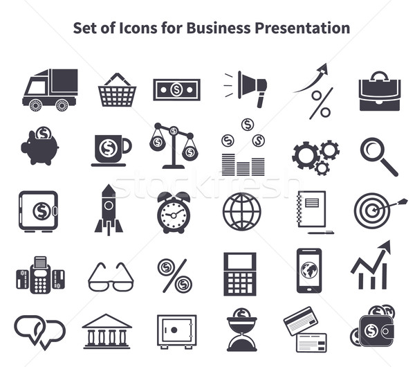 Set of business icons Stock photo © robuart