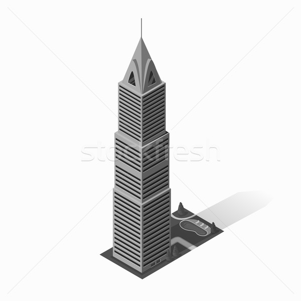 Wolkenkrabbers huis gebouw icon wolkenkrabber logo Stockfoto © robuart