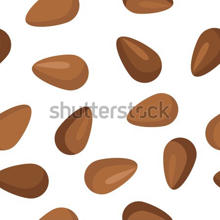  Flax Seeds Seamless Pattern Vector in Flat Design. Stock photo © robuart