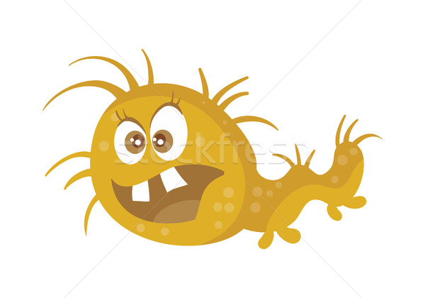 Brązowy bakteria cartoon wektora charakter ikona Zdjęcia stock © robuart