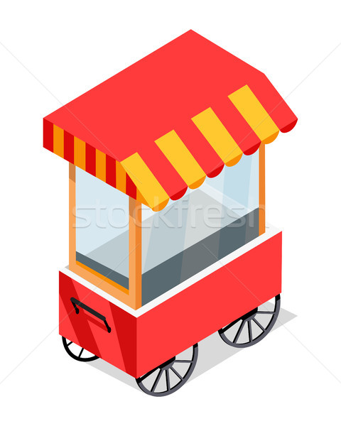 Street Cart Store on Wheels Isometric Vector Icon Stock photo © robuart