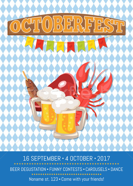 Octoberfest Oktoberfest Promotional Poster Vector Stock photo © robuart