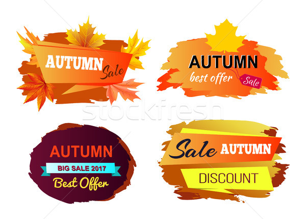 Autumn Sale Best Offer on Vector Illustration Stock photo © robuart