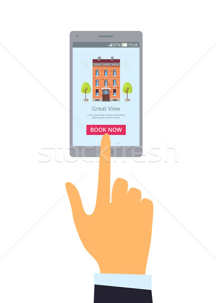 Book Now Hotel Service Vector Illustration Stock photo © robuart