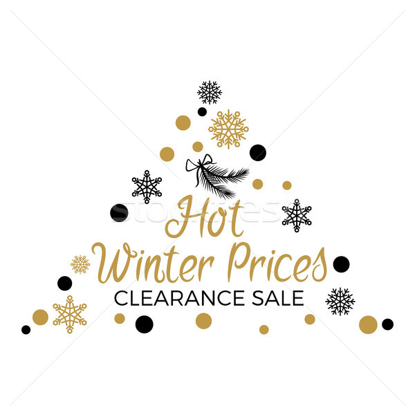 Hot Winter Prices Clearance with Triangular Label Stock photo © robuart