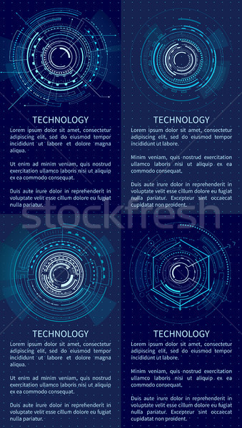 Stockfoto: Interface · meetkundig · heldere · lijnen