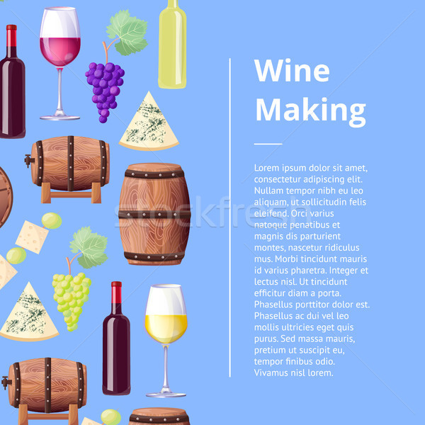изысканный вино процесс плакат Сток-фото © robuart